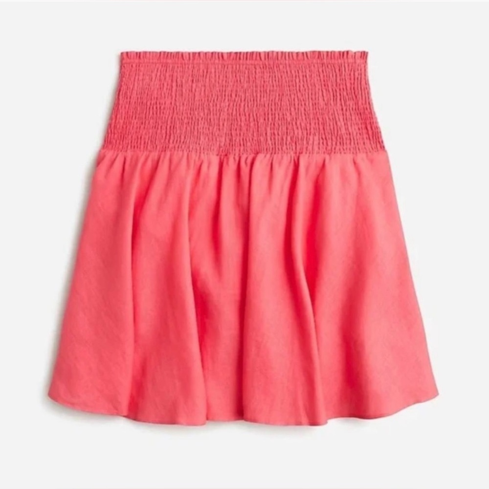 J Crew Smoked Linen Skirt